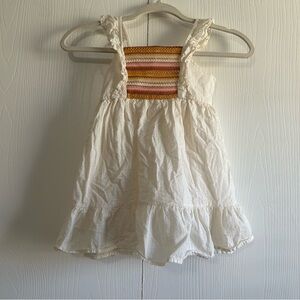 Wonder Nation White Dress with Multicolor Stripes